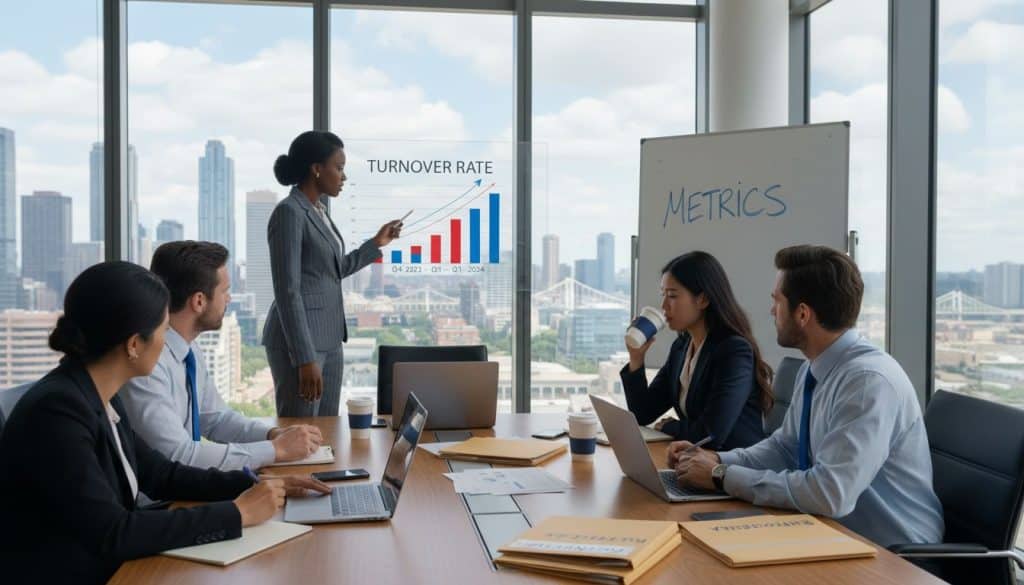 Team analyzes turnover rate in office