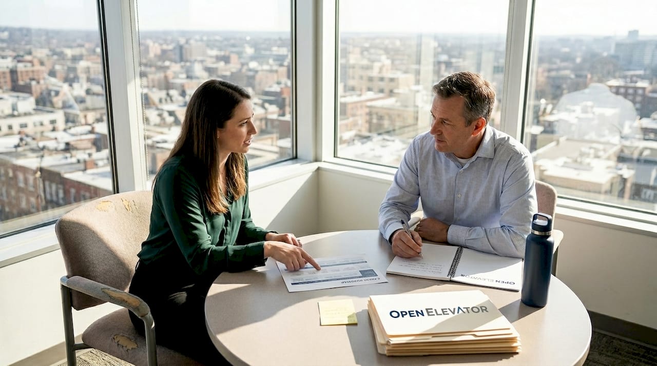 Manager and employee discuss career development