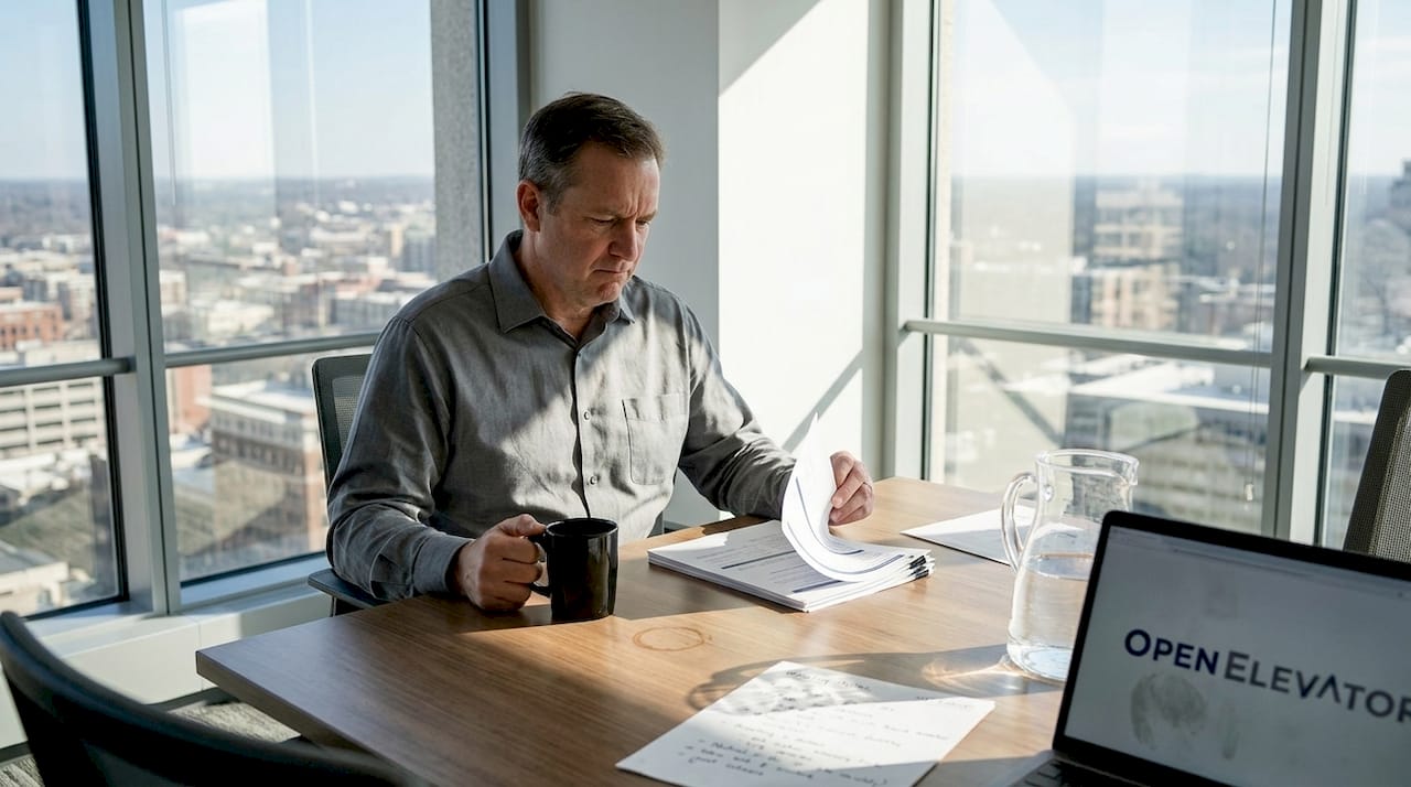 Business leader reflecting on employee surveys
