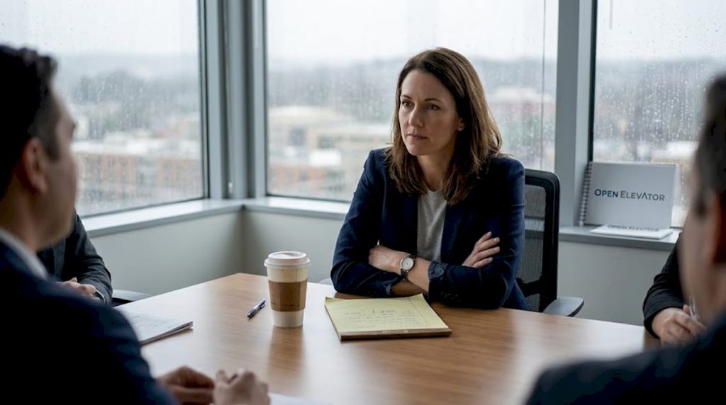 Leader listening to coworker in tense meeting