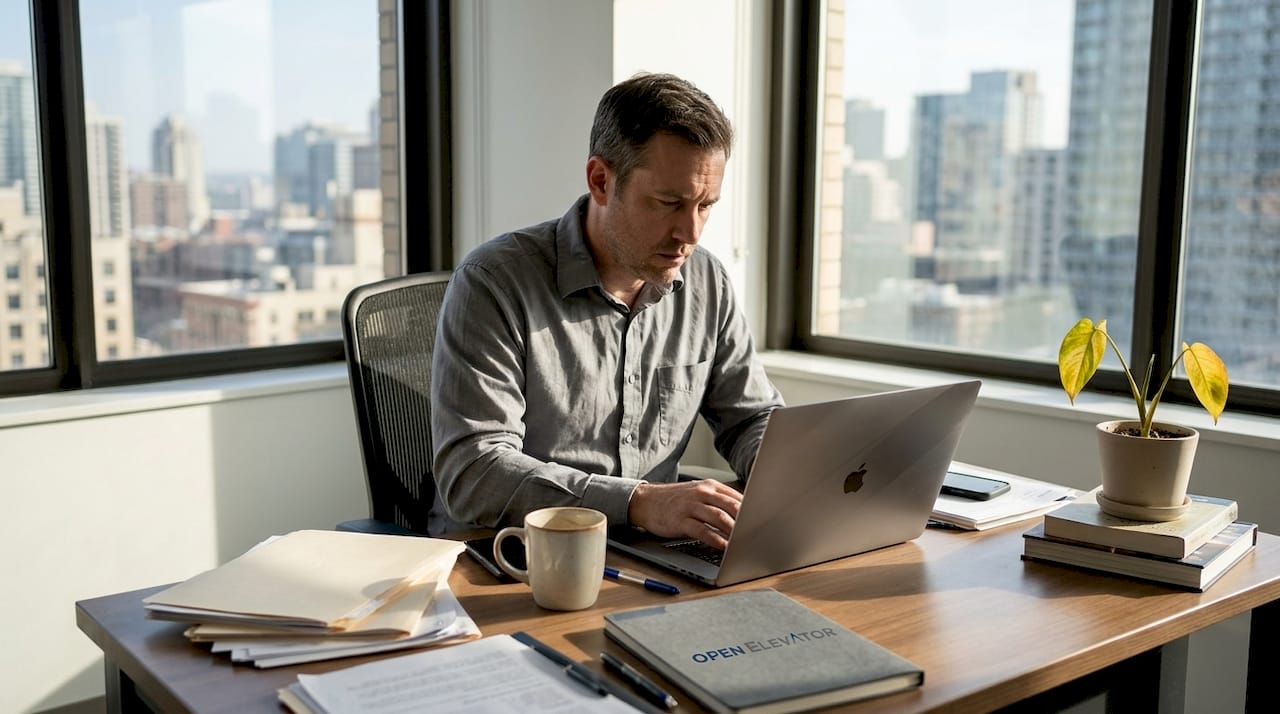Manager noticing misalignment signs in office