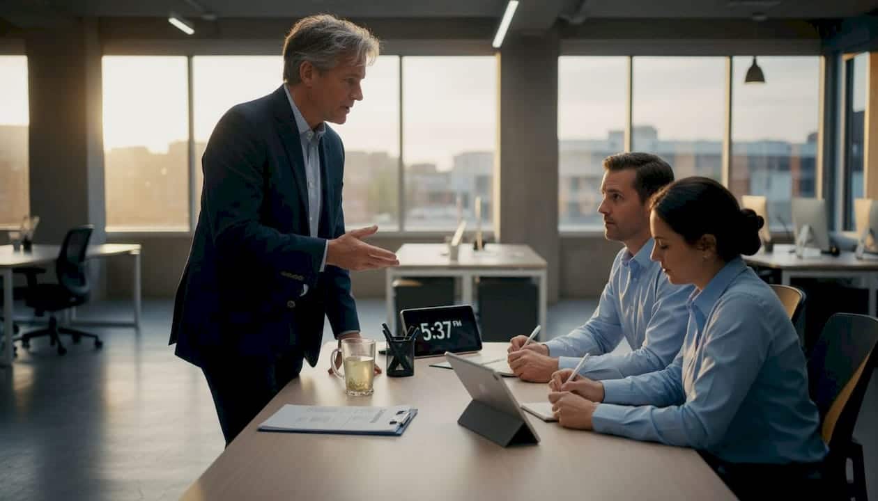 Manager and colleagues discuss retention strategies