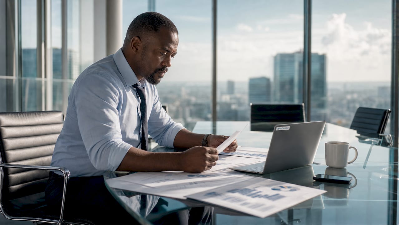 Leader reviewing employee engagement reports