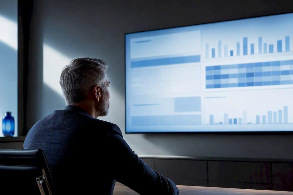 Leader reviewing anonymized team alignment signals